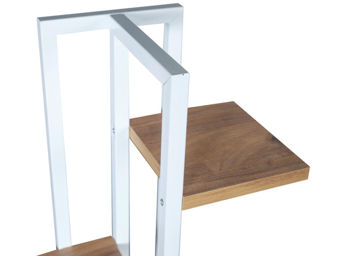 Vente Unique Support De Plantes Tohmajärvi à 5 Niveaux 120 X 34 X 21 Cm Effet Noyer / Blanc [en.casa]