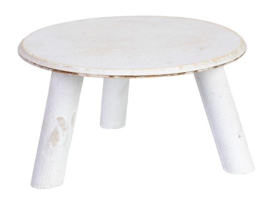 Vente Unique Support Pour Pot De Fleurs En Bois Blanc 21x21x11h Cm