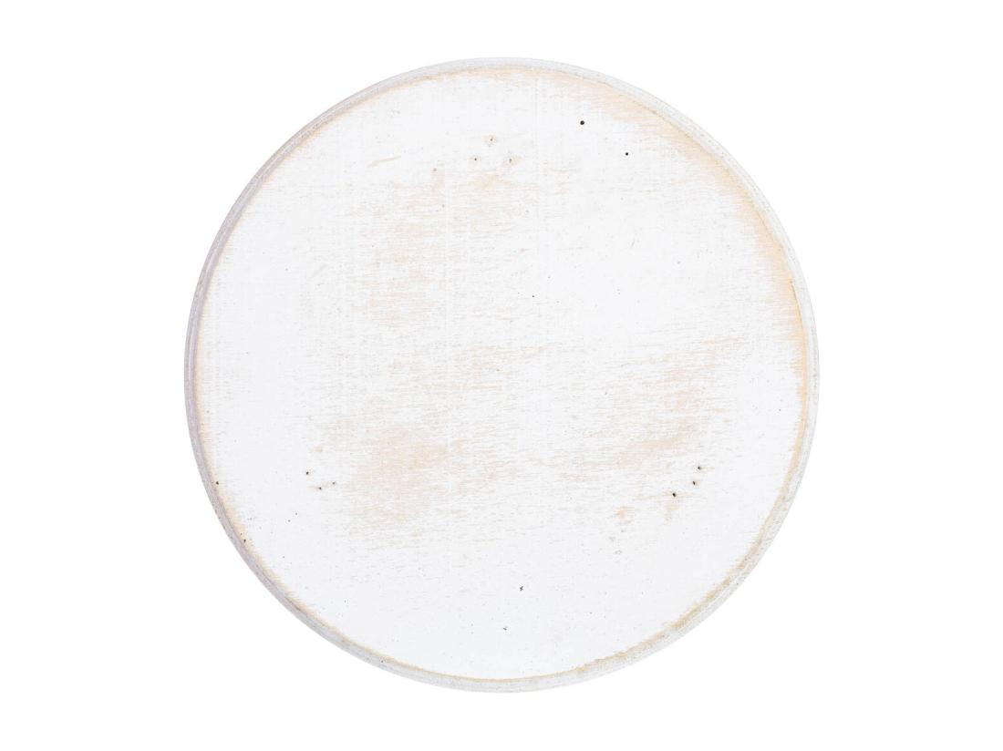 Vente Unique Support Pour Pot De Fleurs En Bois Blanc 21x21x11h Cm