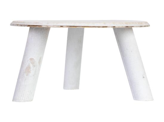 vente unique Support pour pot de fleurs en bois blanc 21x21x11h cm