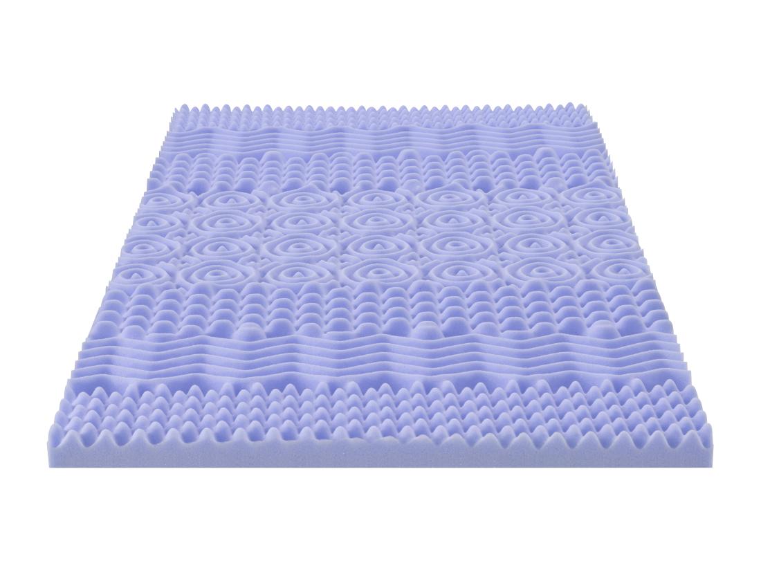 Vente Unique Surmatelas 140 X 190 Cm Mémoire De Forme 7 Zones Aux Extraits De Lavande ép.5cm - ANESI De NATUREA