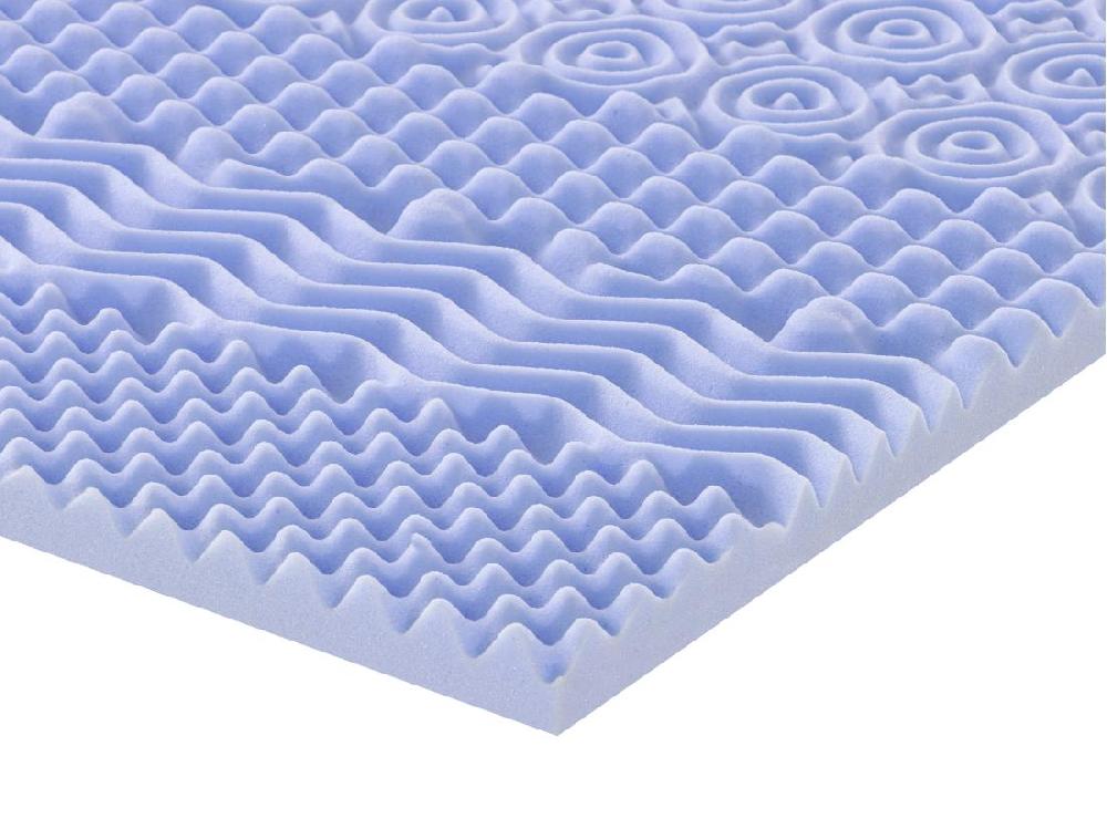 Vente Unique Surmatelas 140 X 190 Cm Mémoire De Forme 7 Zones Aux Extraits De Lavande ép.5cm - ANESI De NATUREA