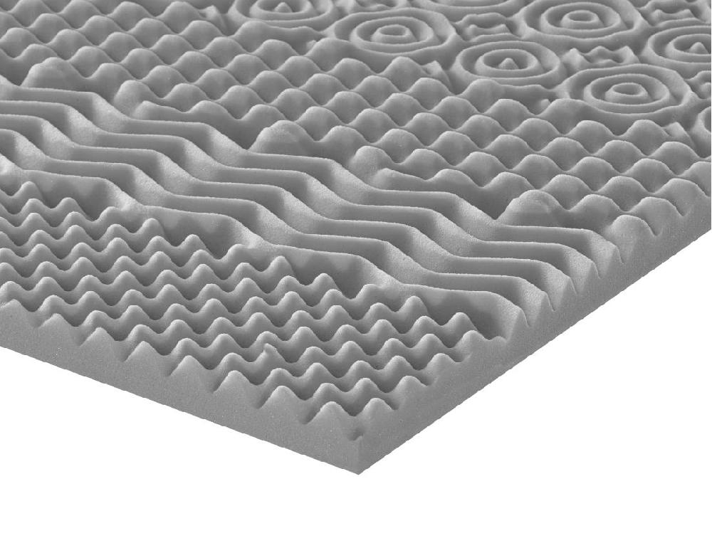 Vente Unique Surmatelas 140 X 190 Cm Mémoire De Forme 7 Zones Purifiant Au Charbon ép.5cm - NISIDA De NATUREA