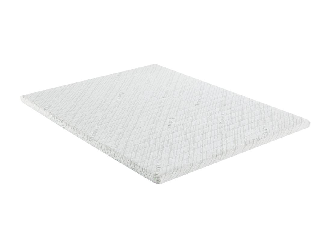 Vente Unique Surmatelas 140 X 190 Cm Mémoire De Forme Coutil Bambou ép.5cm - LUFFY De NATUREA