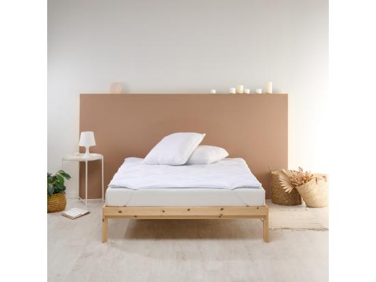 vente unique Surmatelas 140x190 cm Moelleux et Respirant - Lavable à 95°C - Enveloppe anti-transpiration