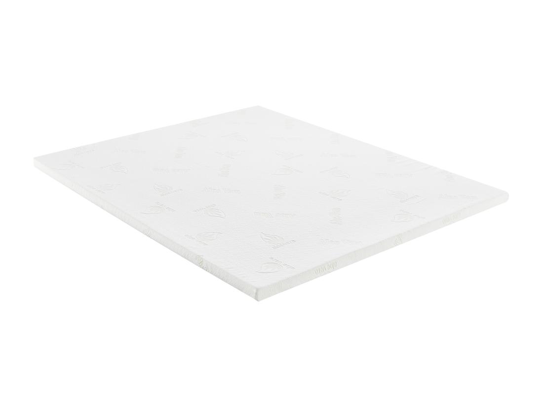 Vente Unique Surmatelas 160 X 200 Cm Luxe Mémoire De Forme Coutil Aloe Vera ép.5cm - LACETO De NATUREA