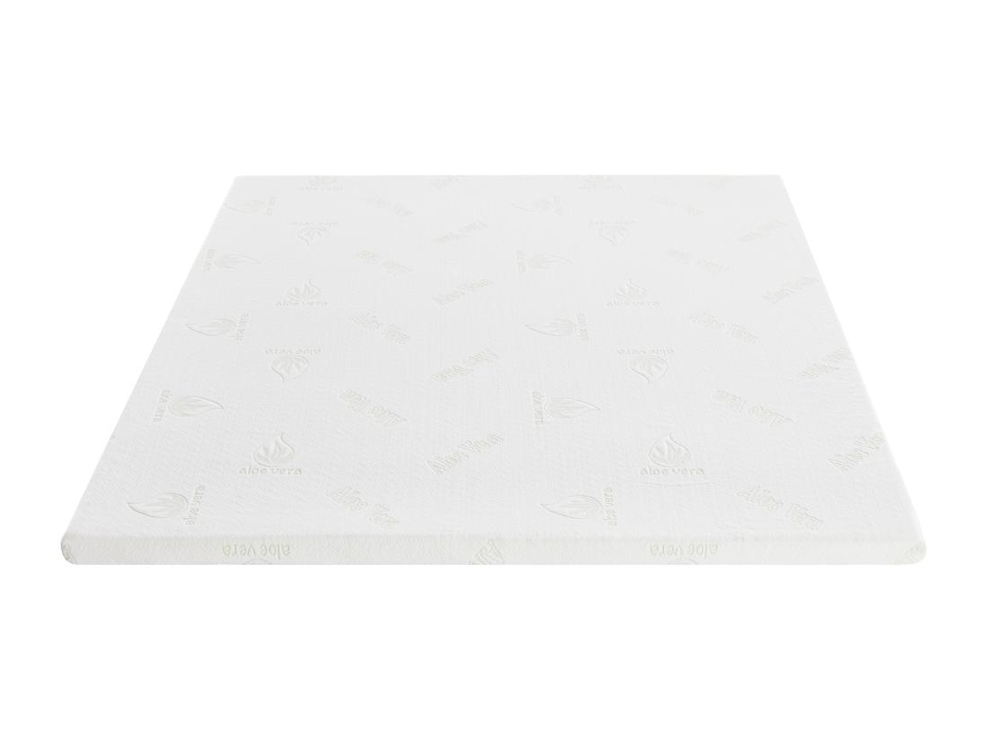 Vente Unique Surmatelas 160 X 200 Cm Luxe Mémoire De Forme Coutil Aloe Vera ép.5cm - LACETO De NATUREA