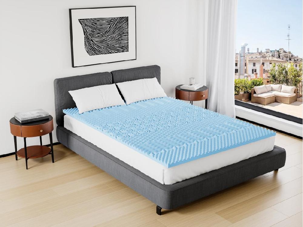 vente unique Surmatelas 180 x 200 cm mémoire de forme 7 zones rafraîchissant ép.5cm - VENARI de YSMÉE
