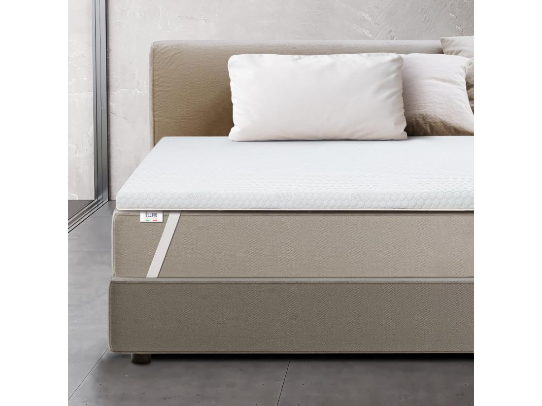 Vente Unique Surmatelas En Mousse à Mémoire De Forme Pour Matelas Double