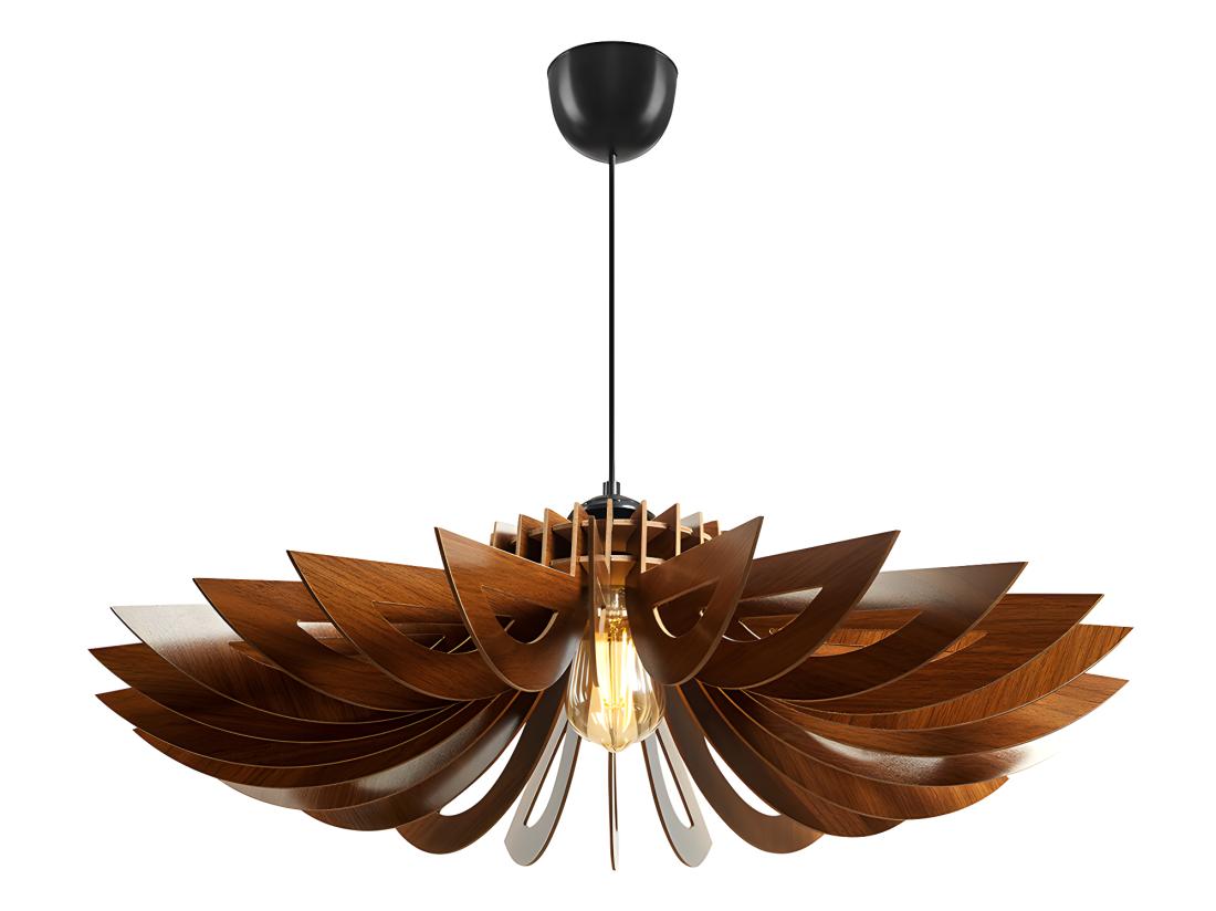 Vente Unique Suspension Ajourée En MDF - D. 68 X H. 50 Cm - Coloris Noyer - FARITA