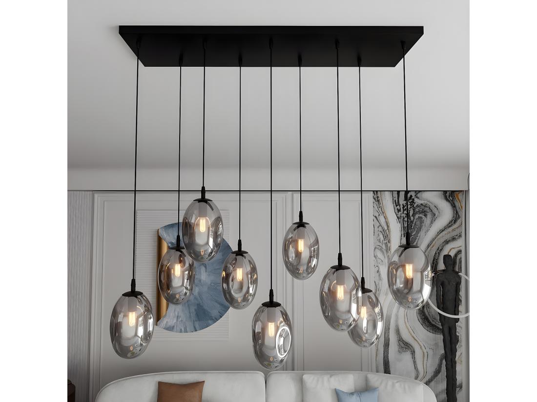 Vente Unique Suspension Astral Gris 100x100x22 Cm EPIKASA