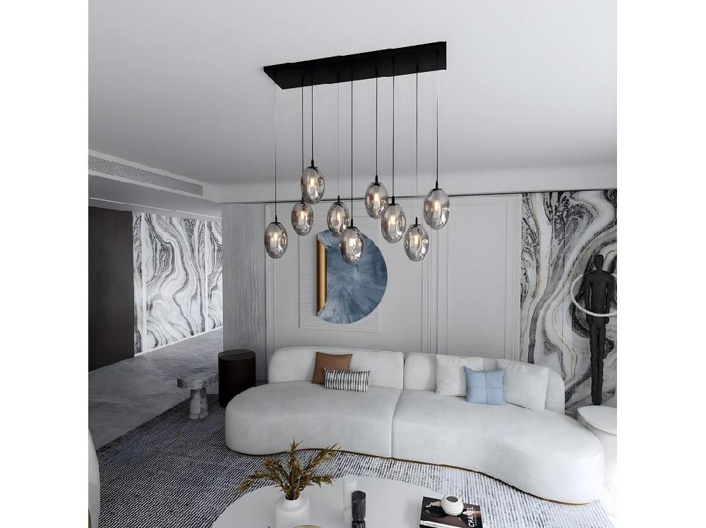 Vente Unique Suspension Astral Gris 100x100x22 Cm EPIKASA