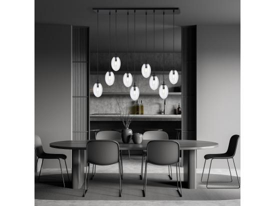 Vente Unique Suspension Astral Noir 100x100x22 Cm EPIKASA
