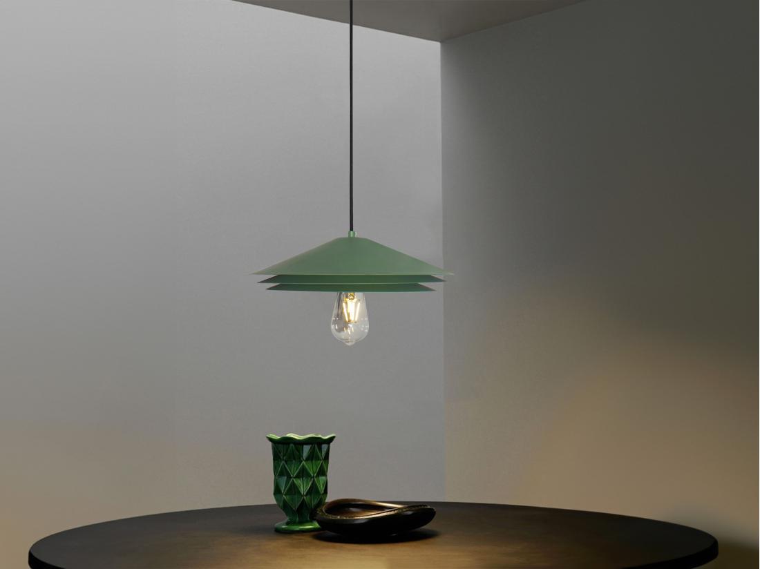 vente unique Suspension en métal - D. 35 x H. 161 cm - Vert - KIRUNA