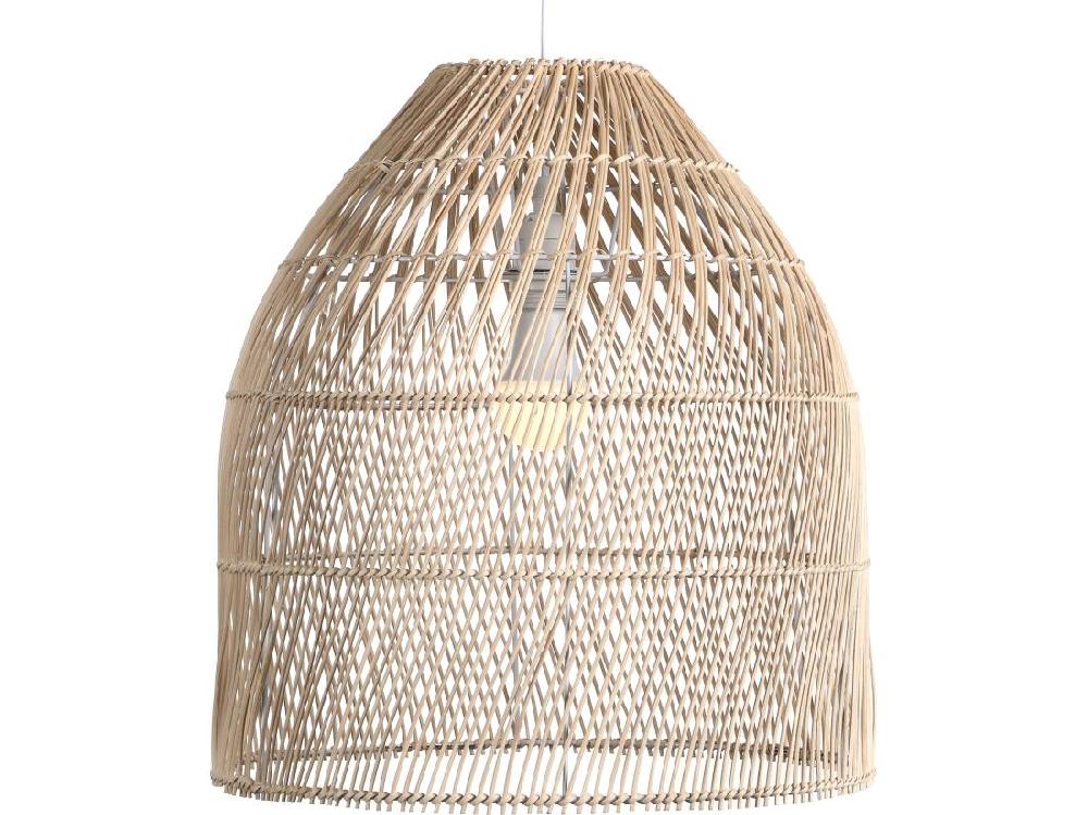 Vente Unique Suspension En Métal Et Rotin Style Ethnique - D. 40 X H. 120 Cm - Naturel - PARNAIBA