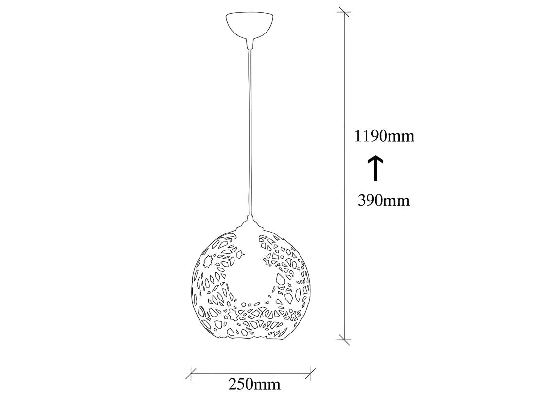 Vente Unique Suspension Filaire En Métal à Hauteur Réglable - D. 25 X H. 39 /119 Cm - Noir - CELINDRA