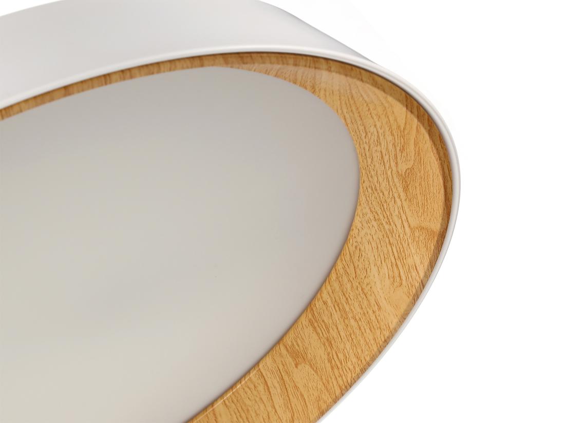 Vente Unique Suspension LED En Métal Et Aluminium - D. 45 Cm - Blanc Et Naturel - DERRY