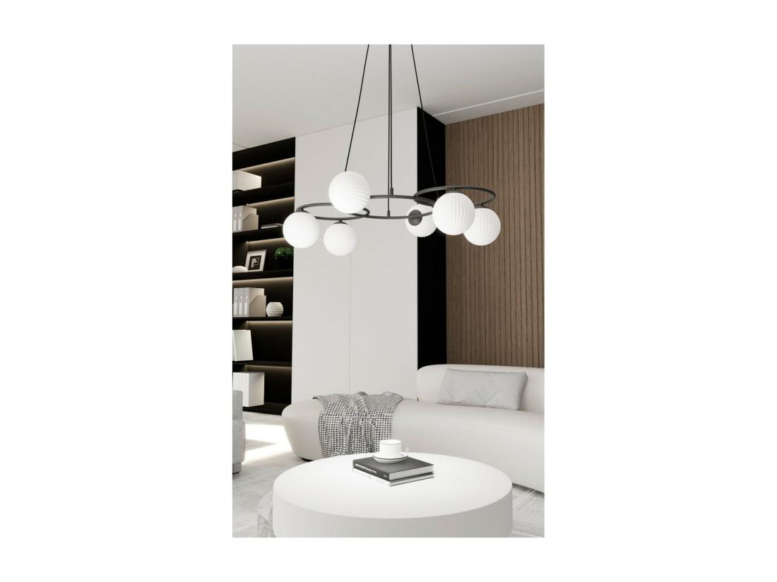 Vente Unique Suspension Libra Noir 88x88x140 Cm EPIKASA