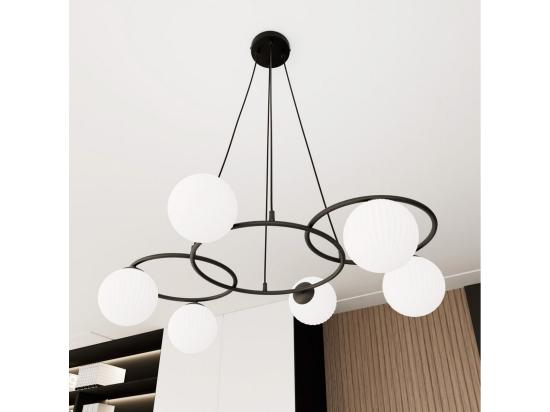 Vente Unique Suspension Libra Noir 88x88x140 Cm EPIKASA