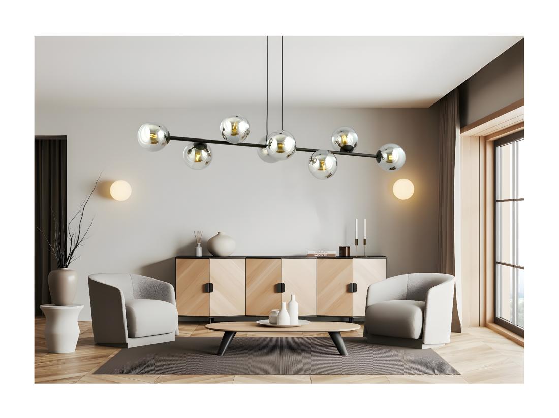 Vente Unique Suspension Rossi Noir 130x100x30 Cm EPIKASA
