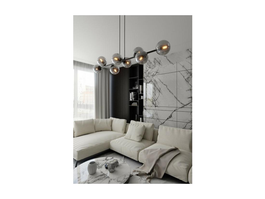 Vente Unique Suspension Rossi Noir 130x100x30 Cm EPIKASA