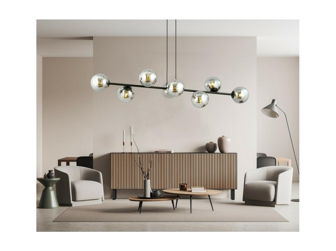 Vente Unique Suspension Rossi Noir 130x100x30 Cm EPIKASA