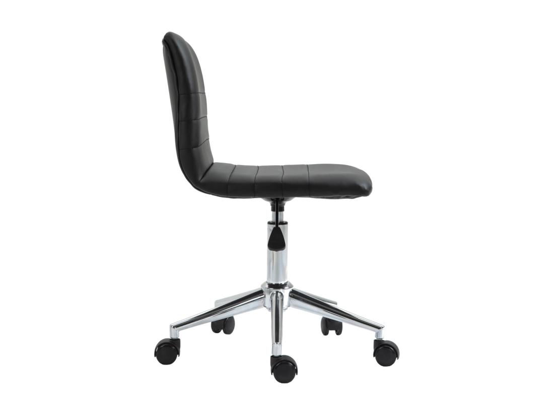 Vente Unique SVITA LINUS Chaise De Bureau Chaise Pivotante Pour Enfant Revêtement En Simili Cuir Noir