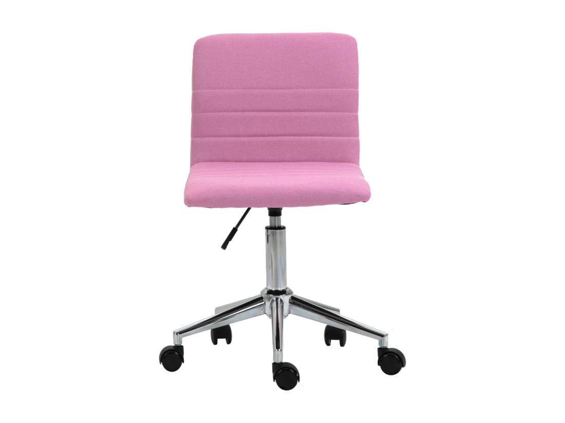 Vente Unique SVITA LINUS Chaise De Bureau Chaise Pivotante Pour Enfant Chaise De Bureau Chambre D'enfant Revêtement En Tissu Rose