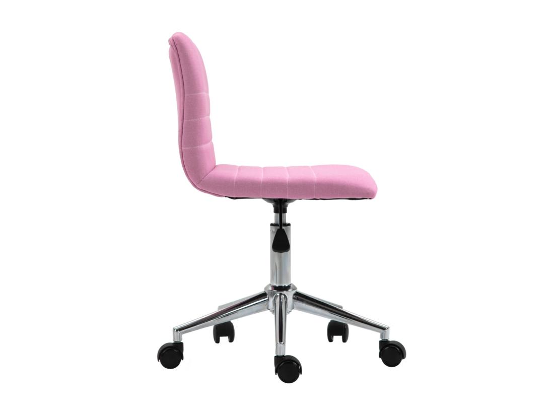 Vente Unique SVITA LINUS Chaise De Bureau Chaise Pivotante Pour Enfant Chaise De Bureau Chambre D'enfant Revêtement En Tissu Rose