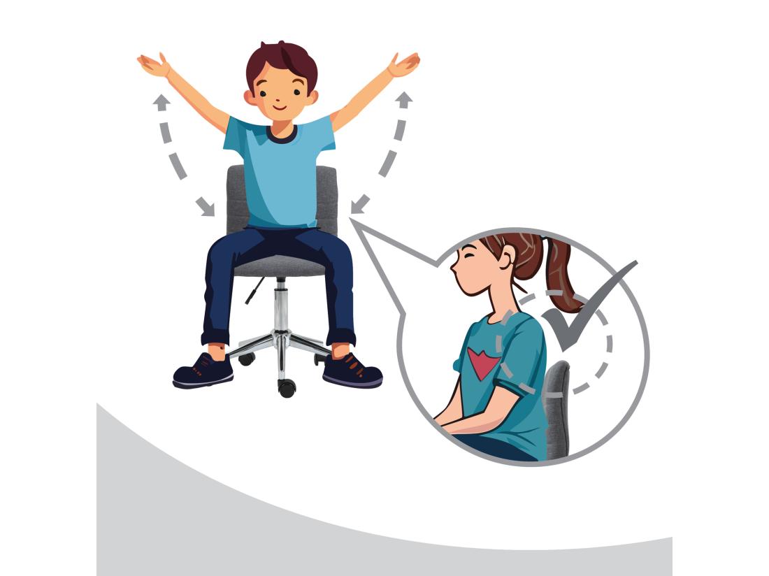 Vente Unique SVITA LINUS Chaise De Bureau Chaise Pivotante Pour Enfant Chaise De Bureau Chambre D'enfant Revêtement En Tissu Gris