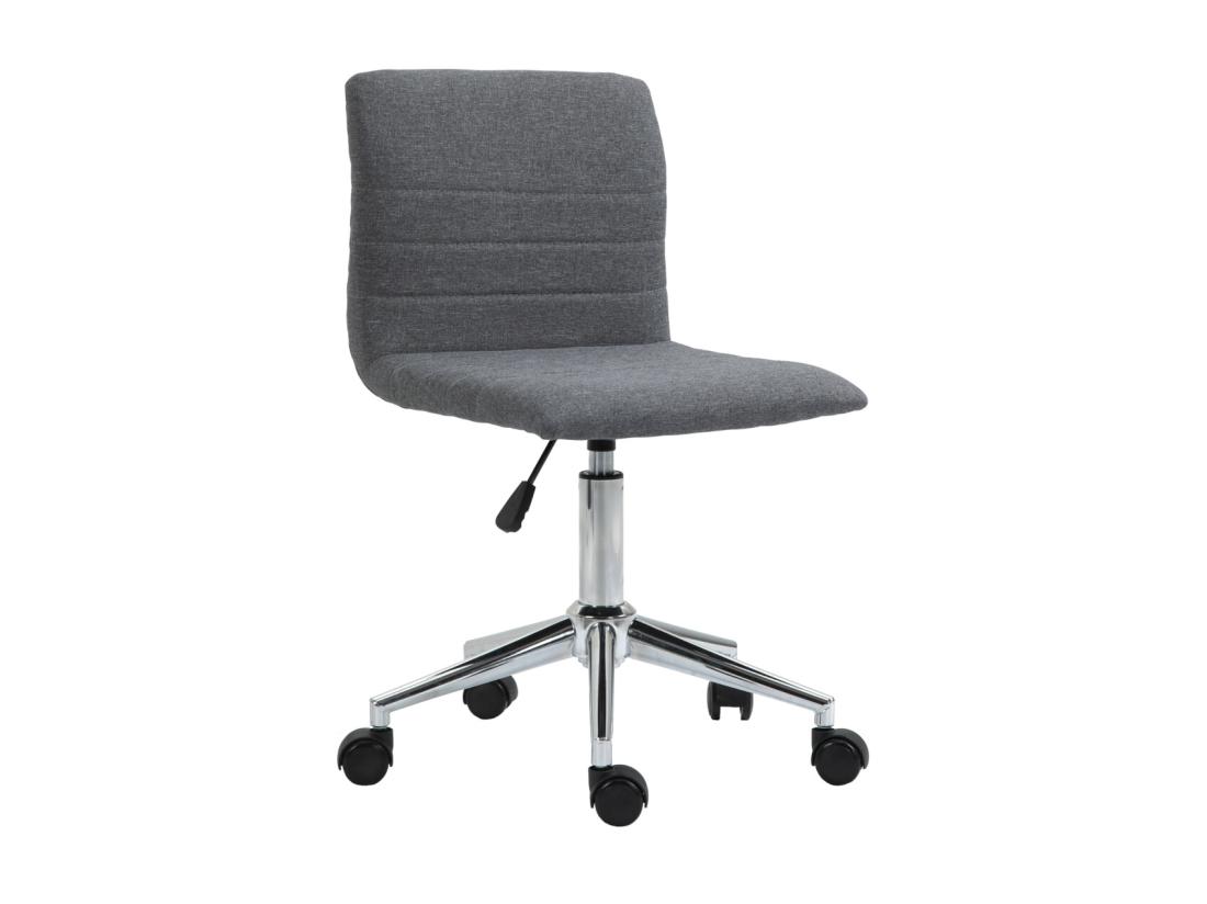 Vente Unique SVITA LINUS Chaise De Bureau Chaise Pivotante Pour Enfant Chaise De Bureau Chambre D'enfant Revêtement En Tissu Gris