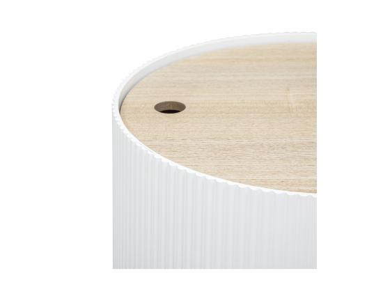 vente unique Table à Café avec Coffre de rangement en bois peint Blanc D 38 5 cm