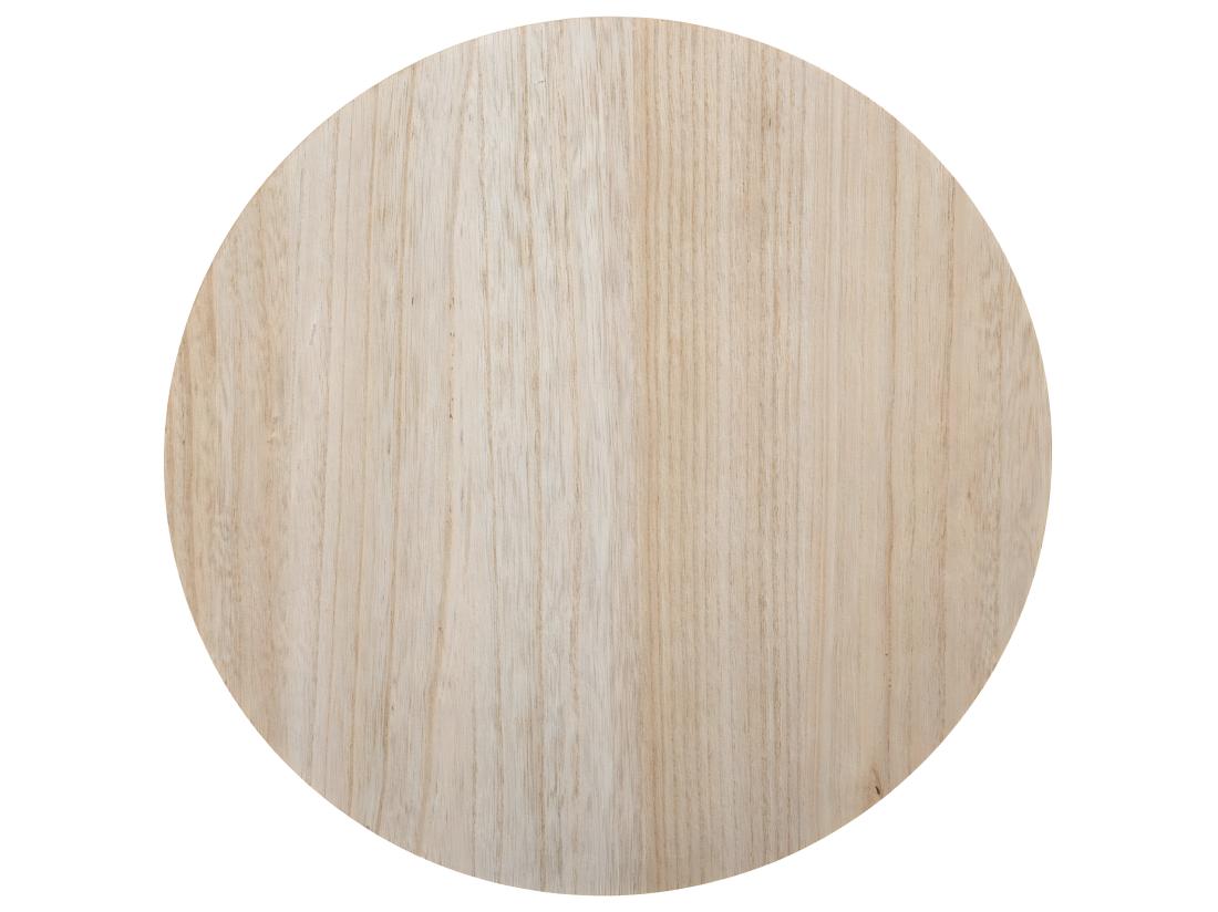 Vente Unique Table à Café En Métal Or Et Plateau En Bois H 41 Cm