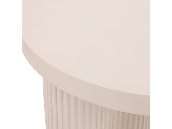 Vente Unique Table à Café Table D'appoint En Bois Ivoire D 40 Cm