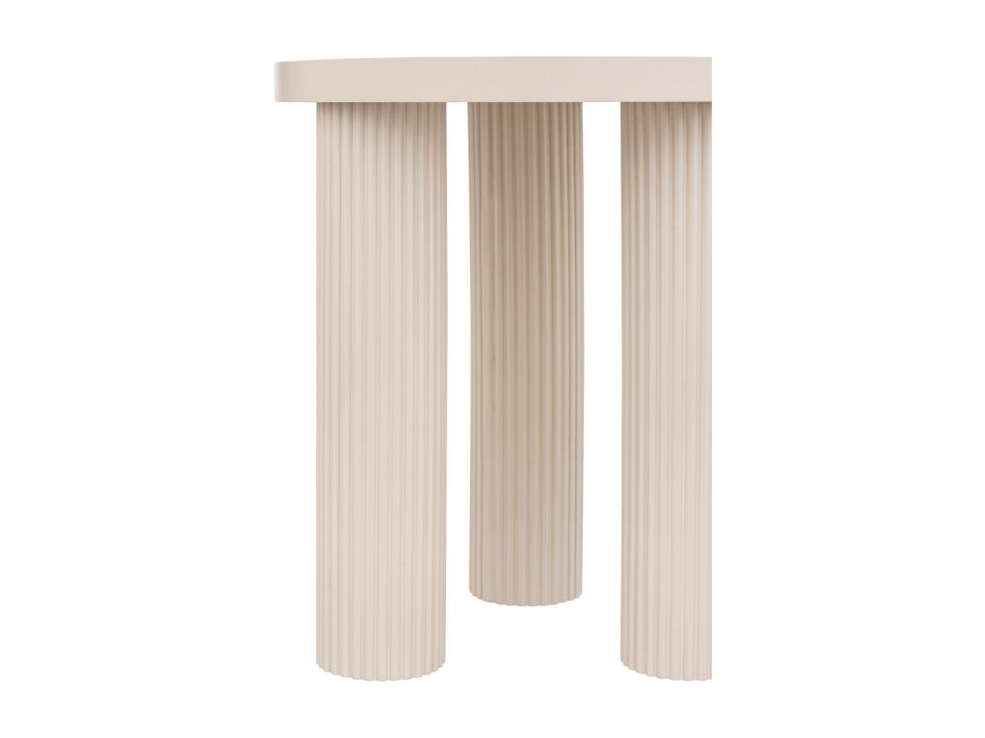 Vente Unique Table à Café Table D'appoint En Bois Ivoire D 40 Cm