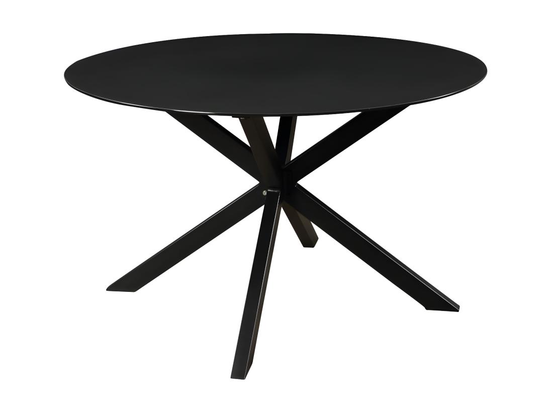 vente unique Table à manger de jardin ronde en aluminium D.120 cm - Anthracite - PORTOFINO de MYLIA