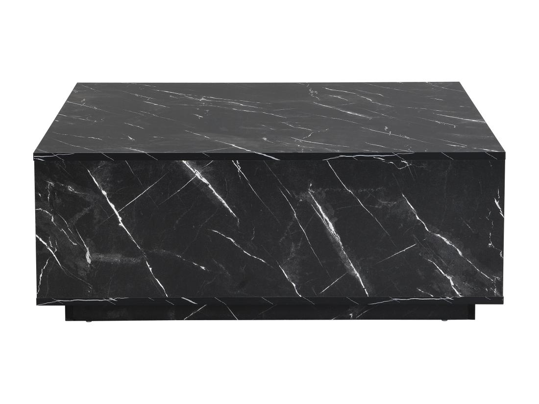 Vente Unique Table Basse Avec 2 Tiroirs En MDF - Effet Marbre Noir - ANTRIM De Pascal Morabito