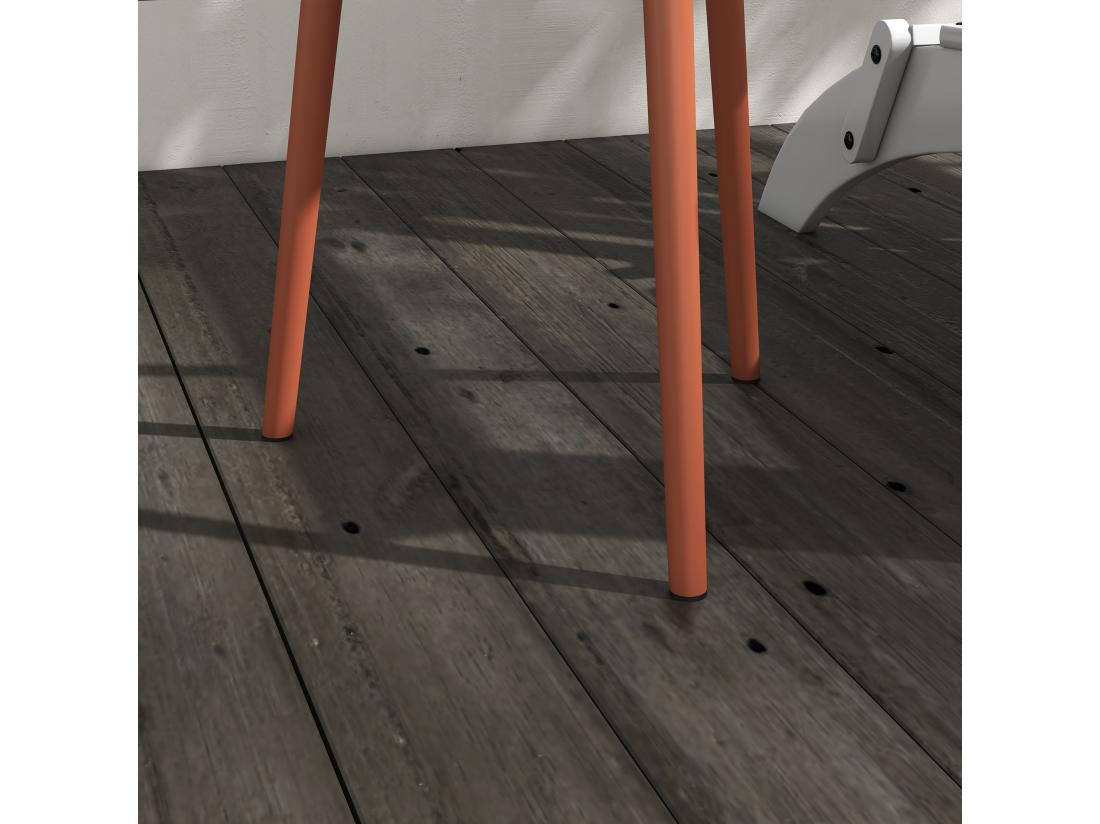 Vente Unique Table Basse De Jardin D'appoint Design Scandinave Ø 40 X 50H Cm Acier époxy Rouge