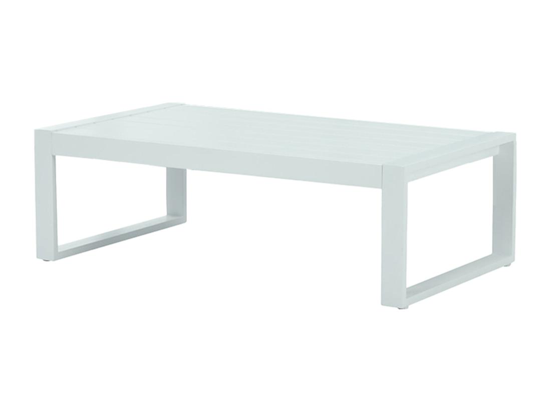 vente unique Table basse de jardin en aluminium - Blanc - MOLOKAI de MYLIA