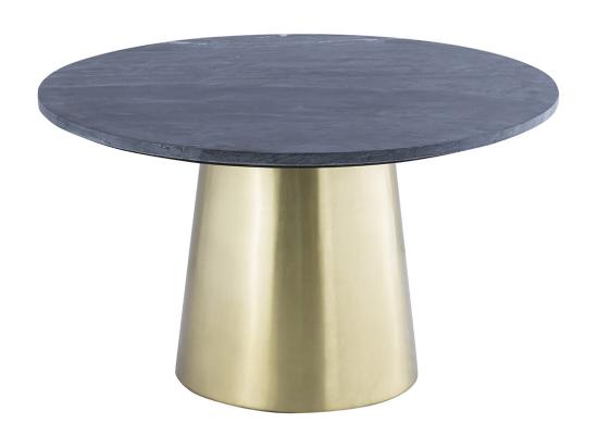 Vente Unique Table Basse En Marbre Et Métal - Noir Et Doré - DESIORA