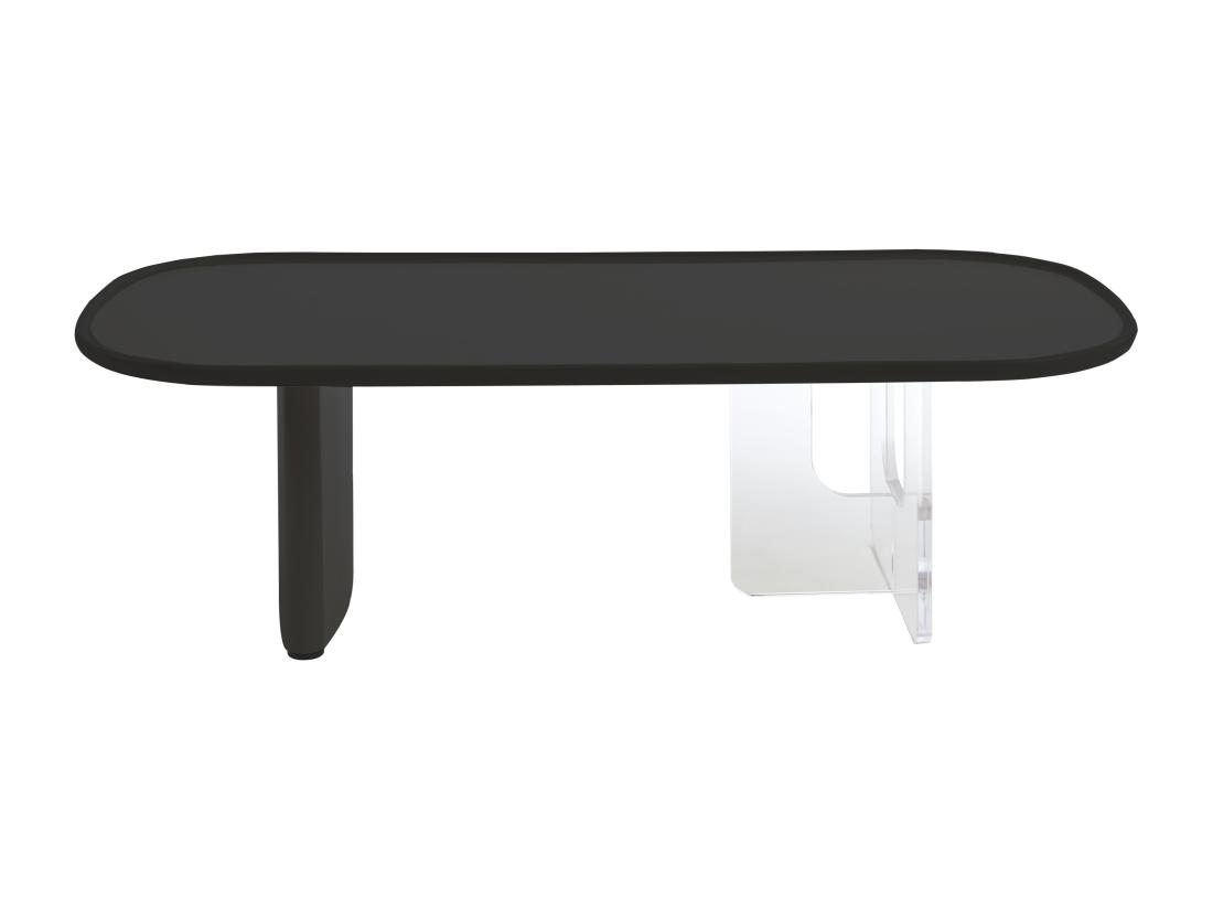 Vente Unique Table Basse En MDF Et Acrylique - Noir Et Transparent - RASIA De Pascal Morabito