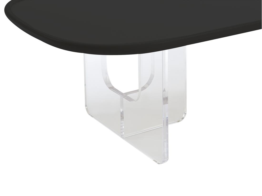 Vente Unique Table Basse En MDF Et Acrylique - Noir Et Transparent - RASIA De Pascal Morabito