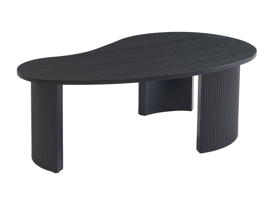 Vente Unique Table Basse Placage Frêne - Noir - ASTRIDYA