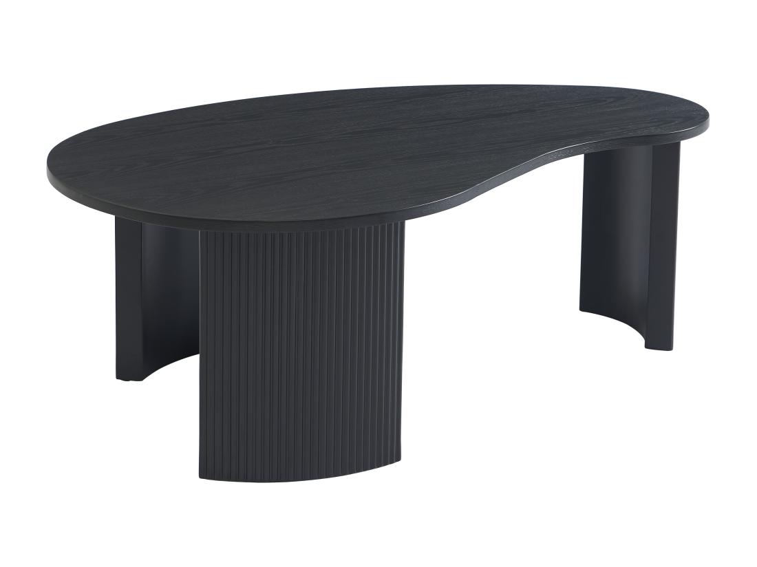 Vente Unique Table Basse Placage Frêne - Noir - ASTRIDYA