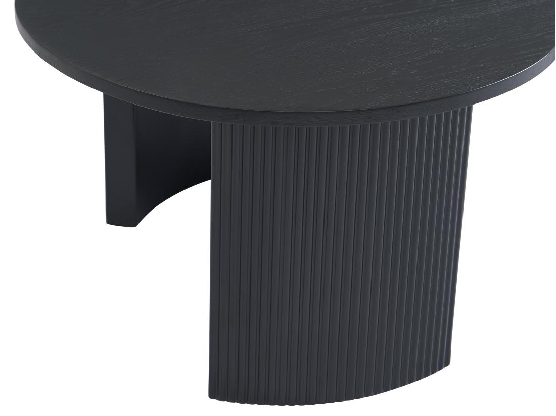 Vente Unique Table Basse Placage Frêne - Noir - ASTRIDYA