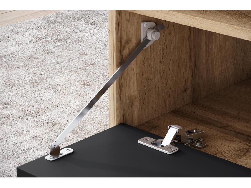 Vente Unique Table Basse Pour Salon Chêne Wotan / Noir Mat