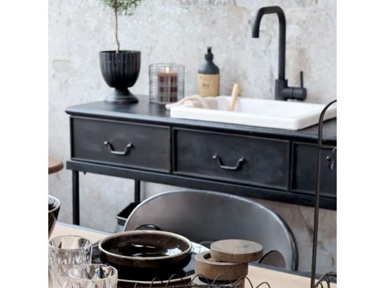 Vente Unique Table Console Desserte En Fer Noir Antique 123 X 41 X 91 Cm