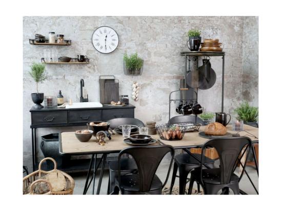 Vente Unique Table Console Desserte En Fer Noir Antique 123 X 41 X 91 Cm