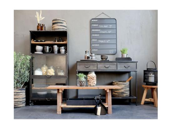 Vente Unique Table Console Desserte En Fer Noir Antique 123 X 41 X 91 Cm