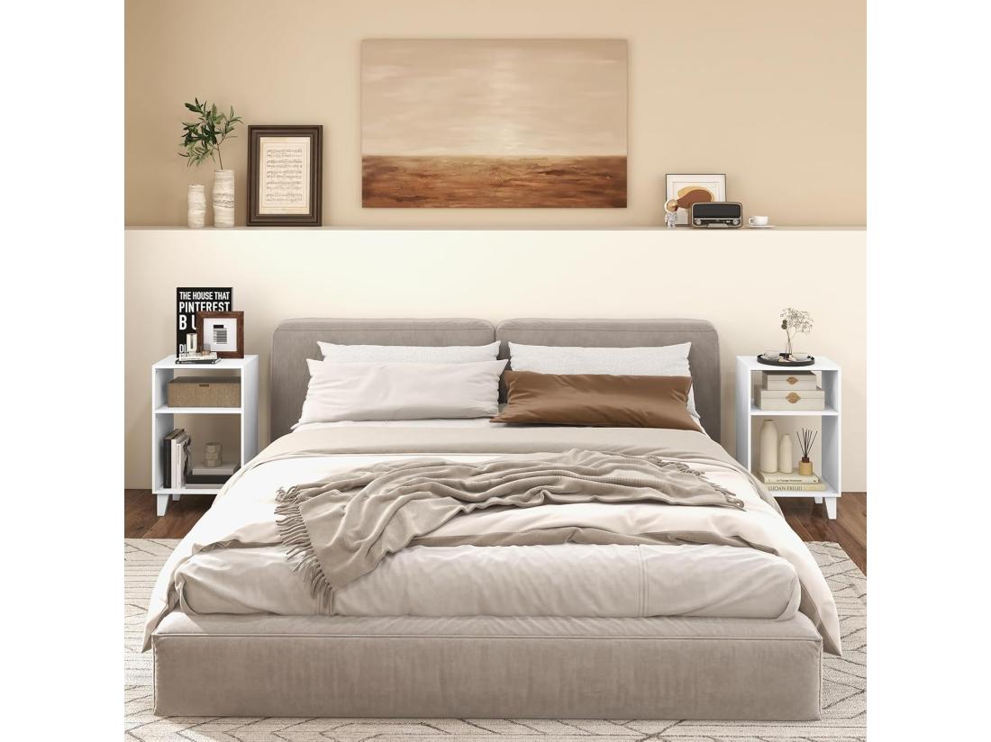 Vente Unique Table D'appoint 3 étagères Bout De Canapé 4 Pieds Surélevés 39 5 X 29 5 X 65 Cm